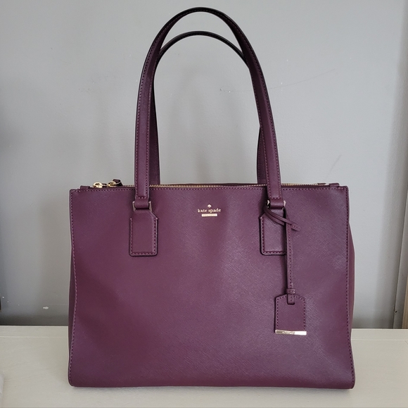 Kate Spade large purple purse handbag - Picture 2 of 14